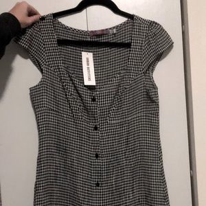 Black and white plaid dress